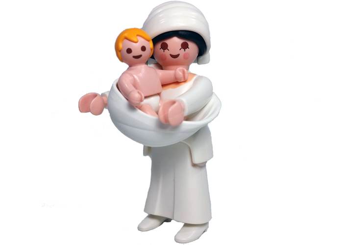 Artículo de Playmobil, madre pastora con bebé