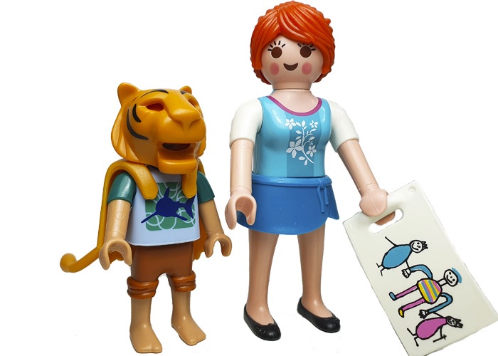 Artículo de Playmobil, Maestra con niño disfrazado