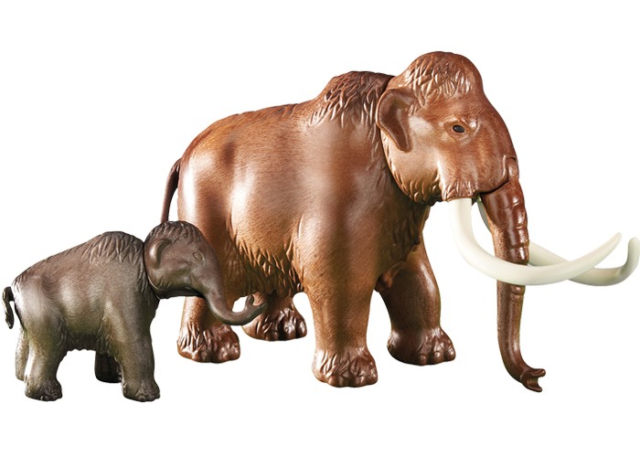 Artículo de Playmobil, mamut con cría