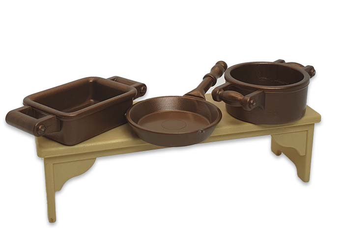 Artículo de Playmobil, Mesa baja con cacharros de cobre