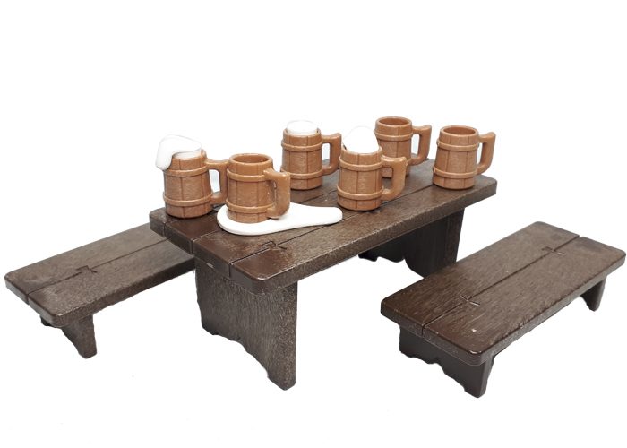 Artículo de Playmobil, Mesa con jarras de Taberna