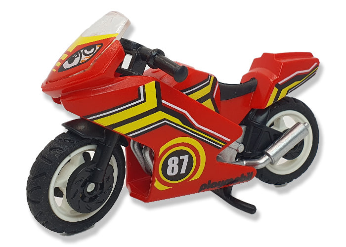 Artículo de Playmobil, Moto de carreras roja 87