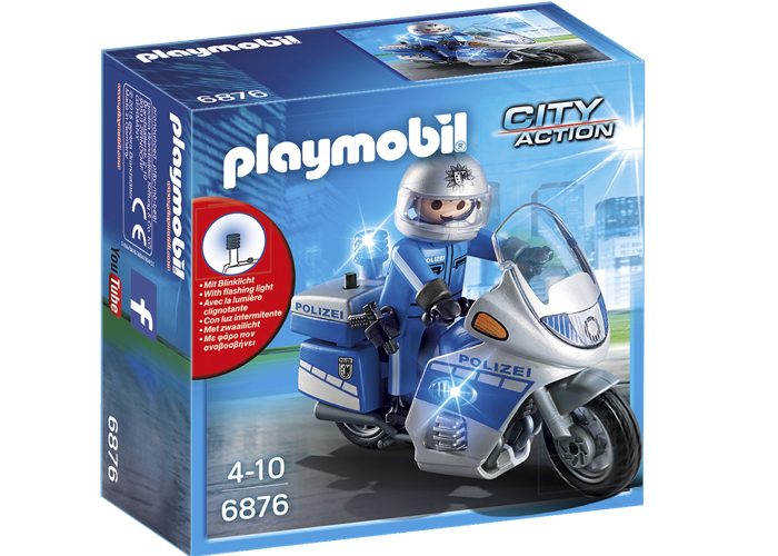 Artículo de Playmobil, Moto de Policía con luz led