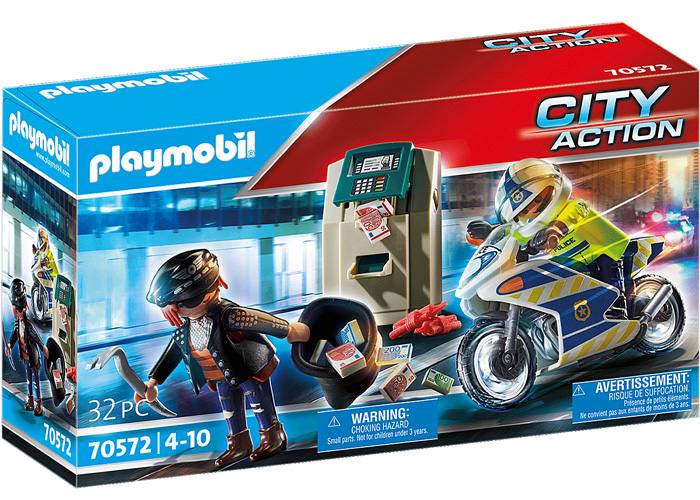 Artículo de Playmobil, Moto de Policía en persecución