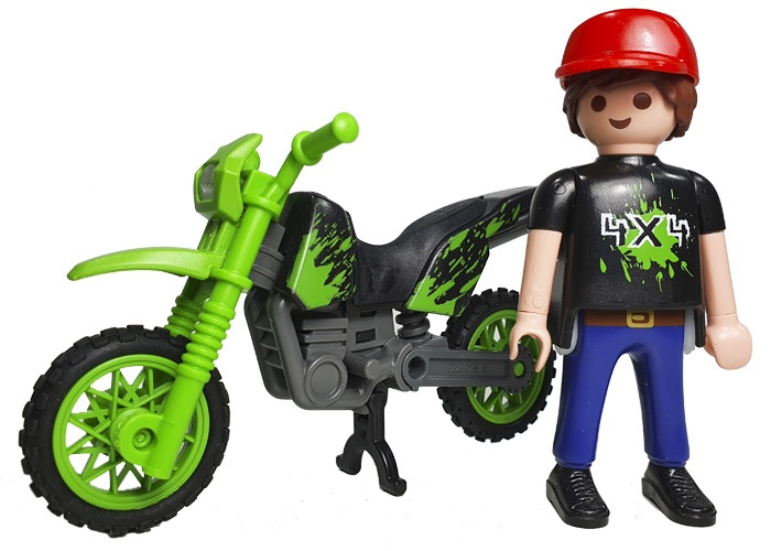 Artículo de Playmobil, Motorista 4x4 Motocroos.