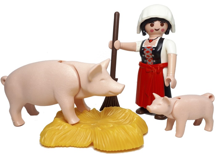 Artículo de Playmobil, Mujer Aldeana con cerdos