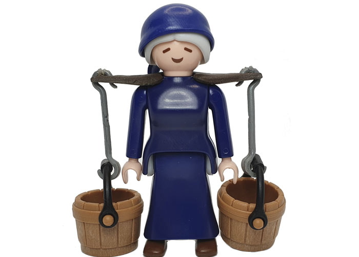 Artículo de Playmobil, Mujer Anciana con portacubos V2
