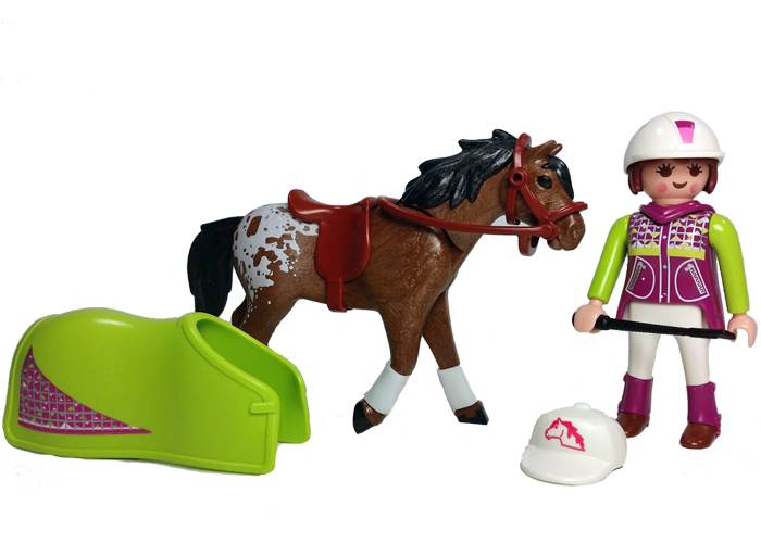 Artículo de Playmobil, Mujer con caballo y accesorios
