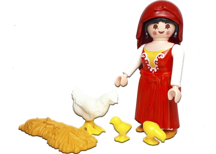 Artículo de Playmobil, Mujer con gallina y pollito