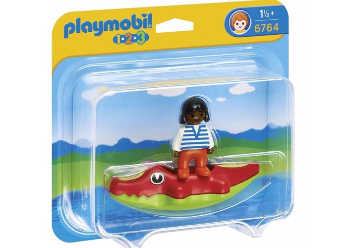Artículo de Playmobil, Niña con colchoneta de cocodrilo