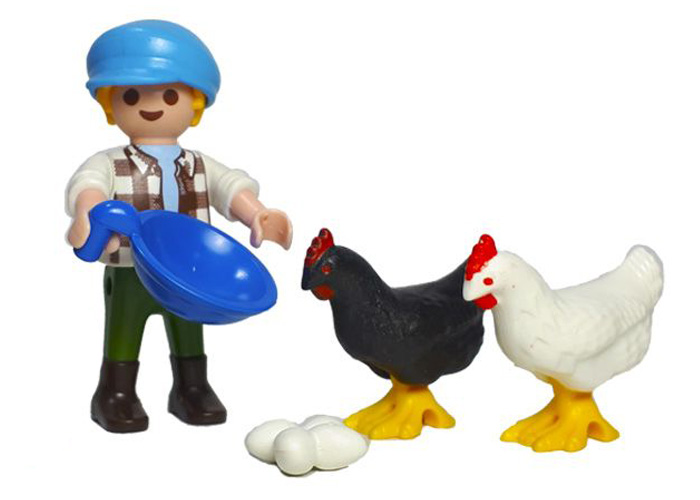 Artículo de Playmobil, Niño con gallinas