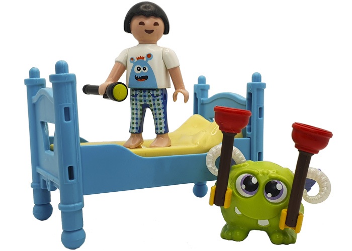 Artículo de Playmobil, Niño con monstruo debajo de la cama