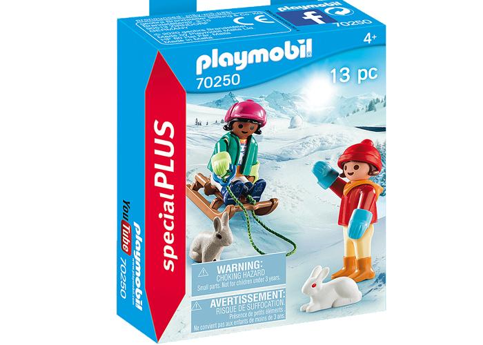 Artículo de Playmobil, Niños con Trineo de Nieve