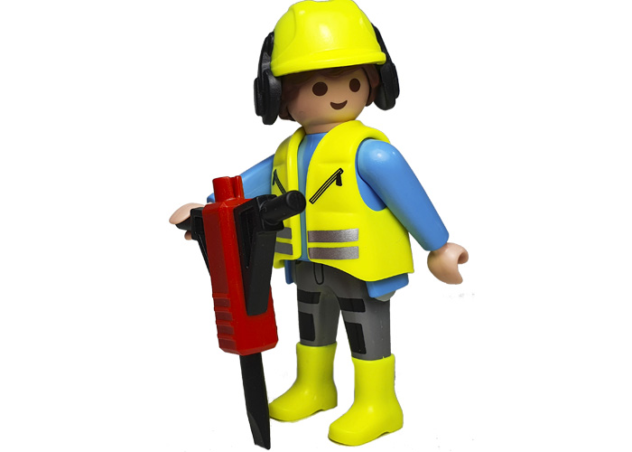 Artículo de Playmobil, Obrero con taladrador