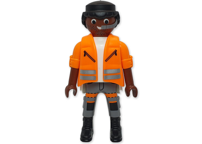 Artículo de Playmobil, Operario MAXX7 chaleco naranja