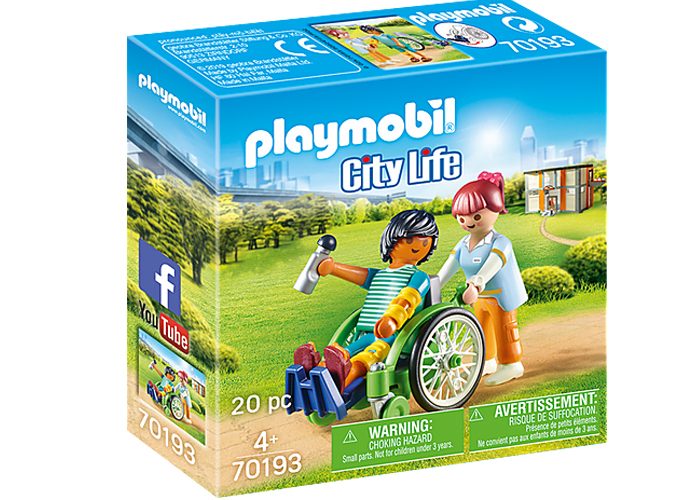 Artículo de Playmobil, Paciente en silla ruedas
