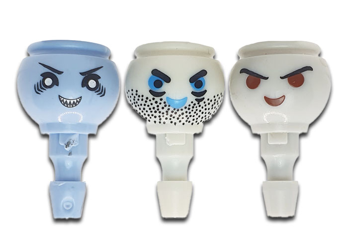 Artículo de Playmobil, Pack cabezas Halloween diferentes (x3)