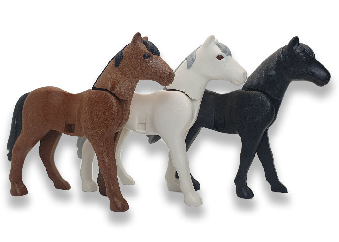 Artículo de Playmobil, Pack Tres Caballos Segunda Gen