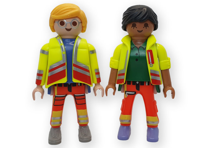 Artículo de Playmobil, Pareja Operarios Ambulancia