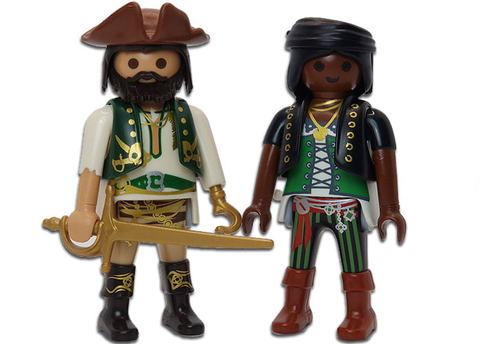 Artículo de Playmobil, Pareja Piratas Ropajes verde