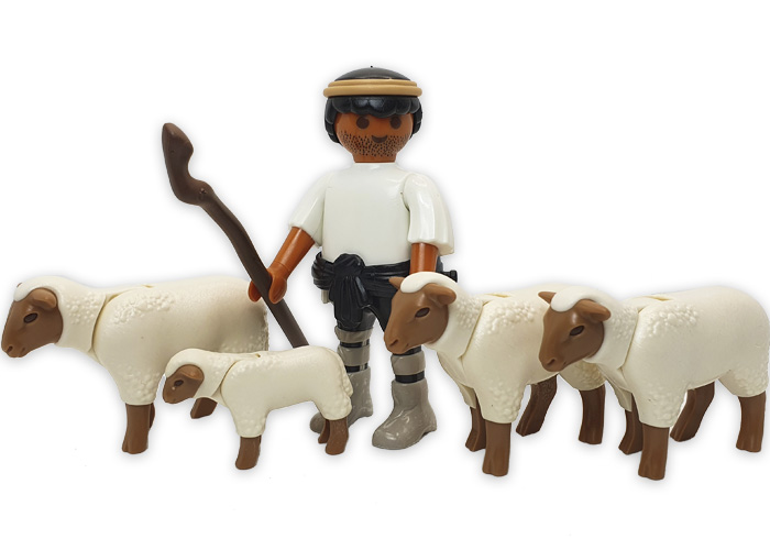 Artículo de Playmobil, Pastor egipcio con ovejas