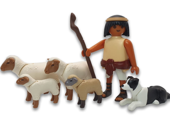 Artículo de Playmobil, Pastor Hebreo con ovejas y perro