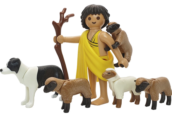 Artículo de Playmobil, Pastor joven con corderos
