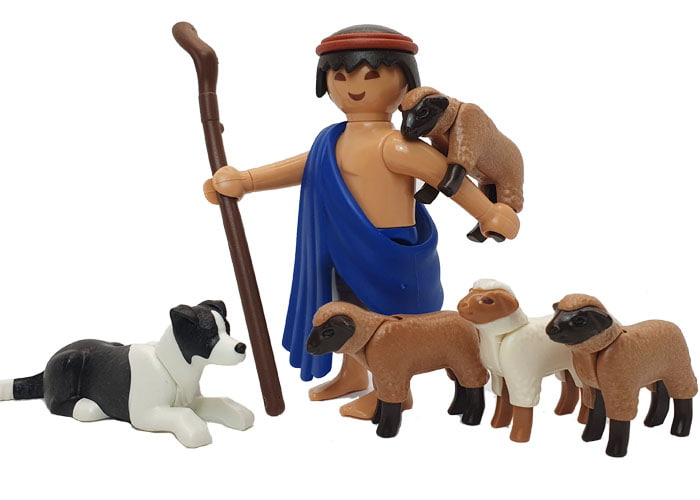 Artículo de Playmobil, Pastor joven con corderos v3