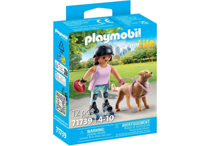 Artículo de Playmobil, Patinadora con Retriever