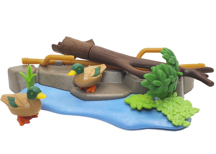 Artículo de Playmobil, patos en charco