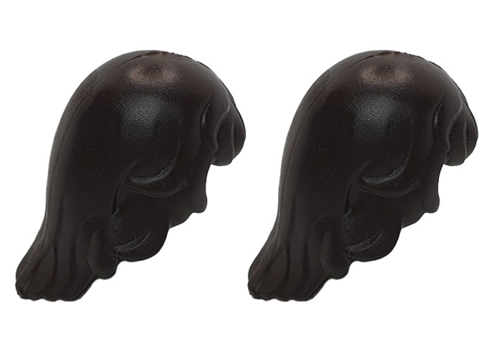 Artículo de Playmobil, Pelo Largo Marrón Oscuro (x2)
