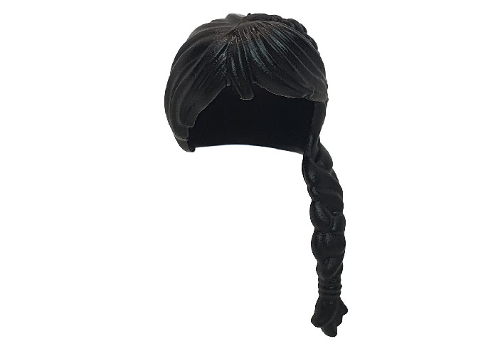 Artículo de Playmobil, Pelo Trenza Lateral Negro (x1)