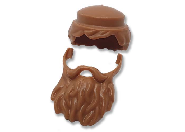 Artículo de Playmobil, Pelo y Barba frondosa marrón claro