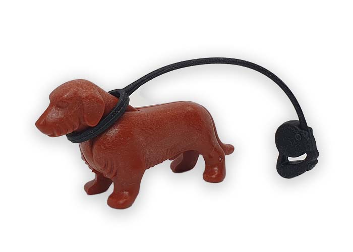 Artículo de Playmobil, Perro salchicha con cadena