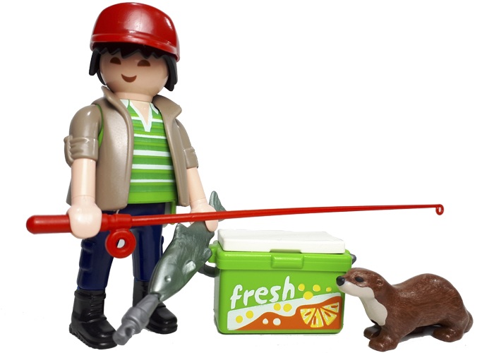 Artículo de Playmobil, Pescador con nutria