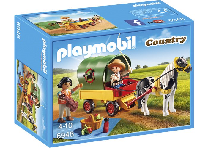 Artículo de Playmobil, Picnic con pony y carro