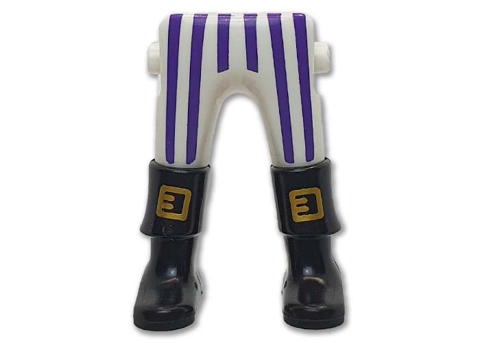 Artículo de Playmobil, Piernas Piratas rayas blanca/morada
