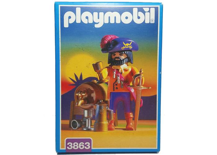 Artículo de Playmobil, Pirata Barbanegra con tonel