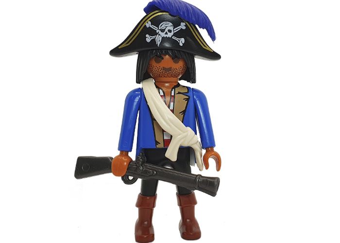 Artículo de Playmobil, Pirata camisa azul y trabuco