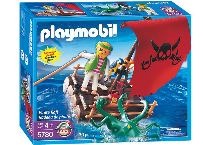 Artículo de Playmobil, Pirata Naufrago con barcaza