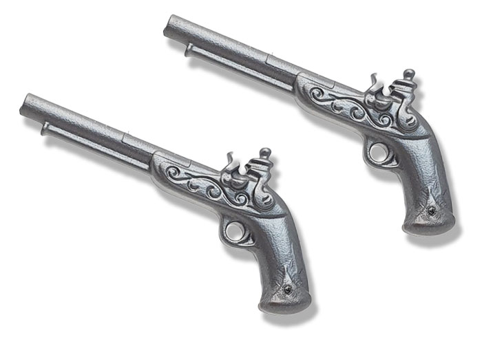 Artículo de Playmobil, Pistola mosquetero Plata Claro (X2)