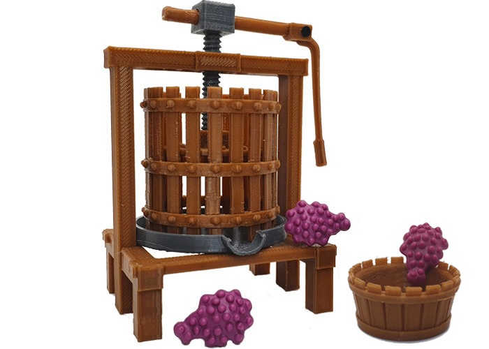 Artículo de Playmobil, Prensa de vino 3D con uvas