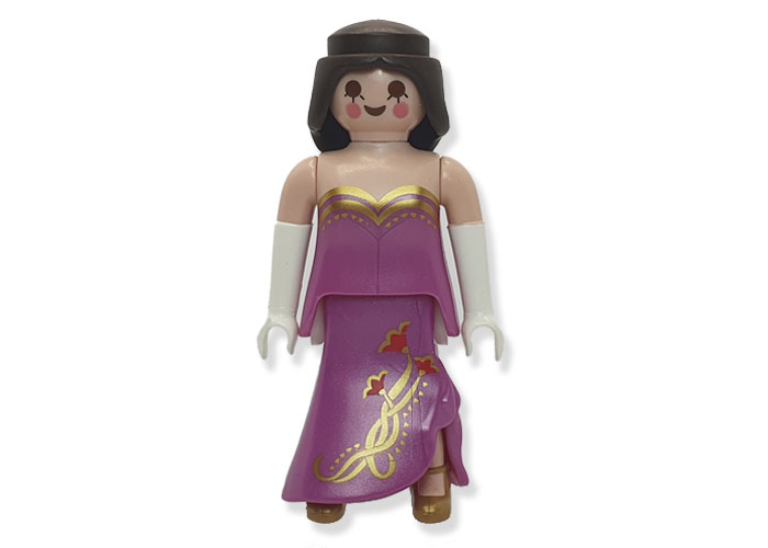 Artículo de Playmobil, Princesa rosa con pelo marrón Básica