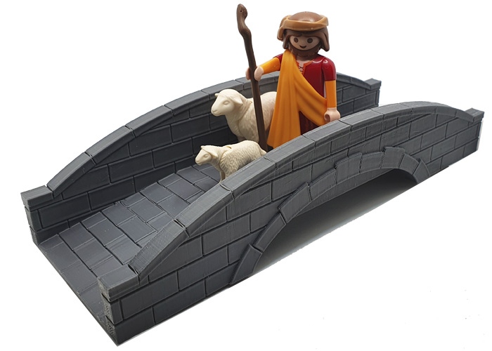 Artículo de Playmobil, Puente de piedra 3D (Figura No incluida)