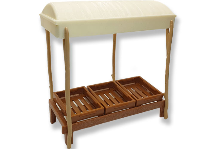 Artículo de Playmobil, Puesto con toldo 3D mercado