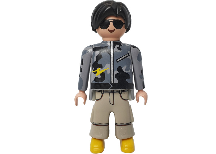 Artículo de Playmobil, rapero con gafas de sol