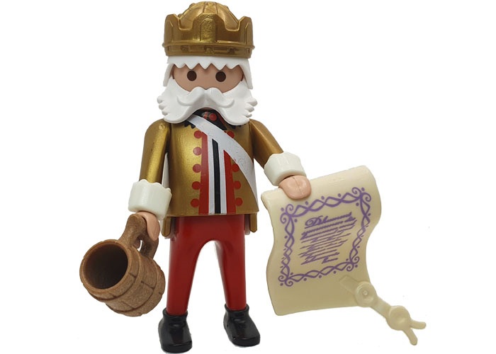 Artículo de Playmobil, Rey con pergamino y jarra