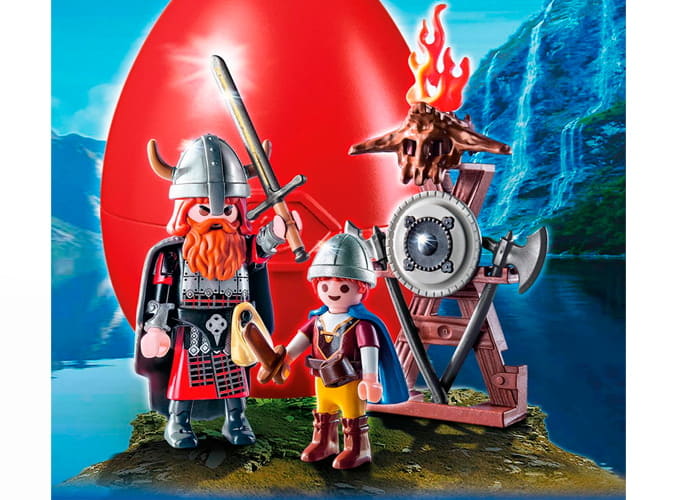 Artículo de Playmobil, Rey vikingo con niño