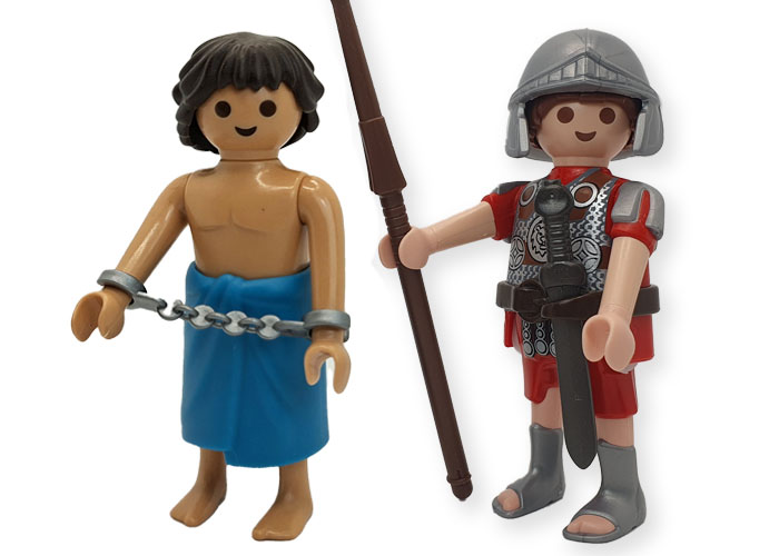 Artículo de Playmobil, Romano con prisionero encadenado V3