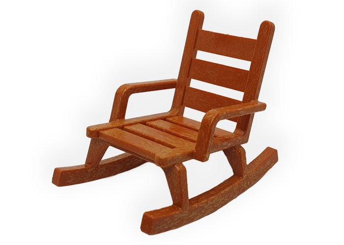 Artículo de Playmobil, silla mecedora marrón claro